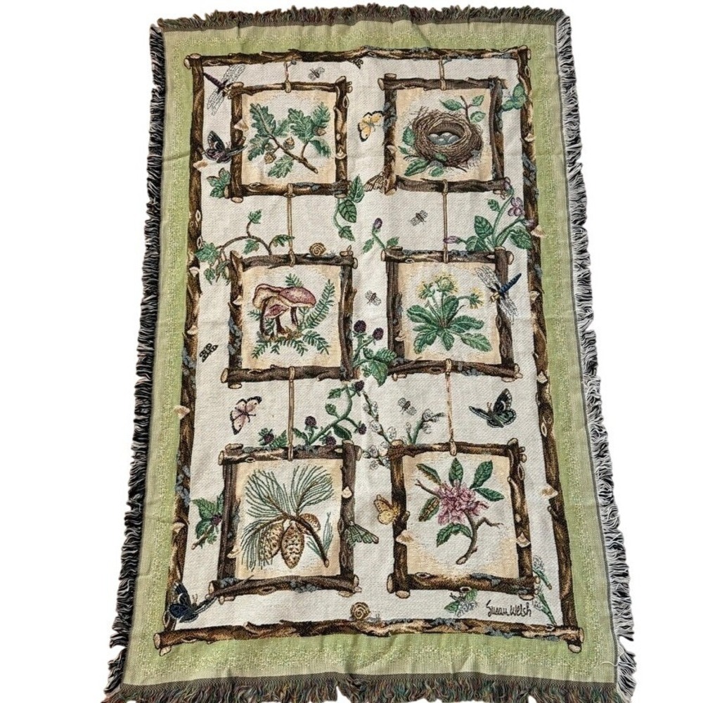 Mohawk Home Goodwin Weavers Susan Welsh Tapestry Throw Blanket Garden Design